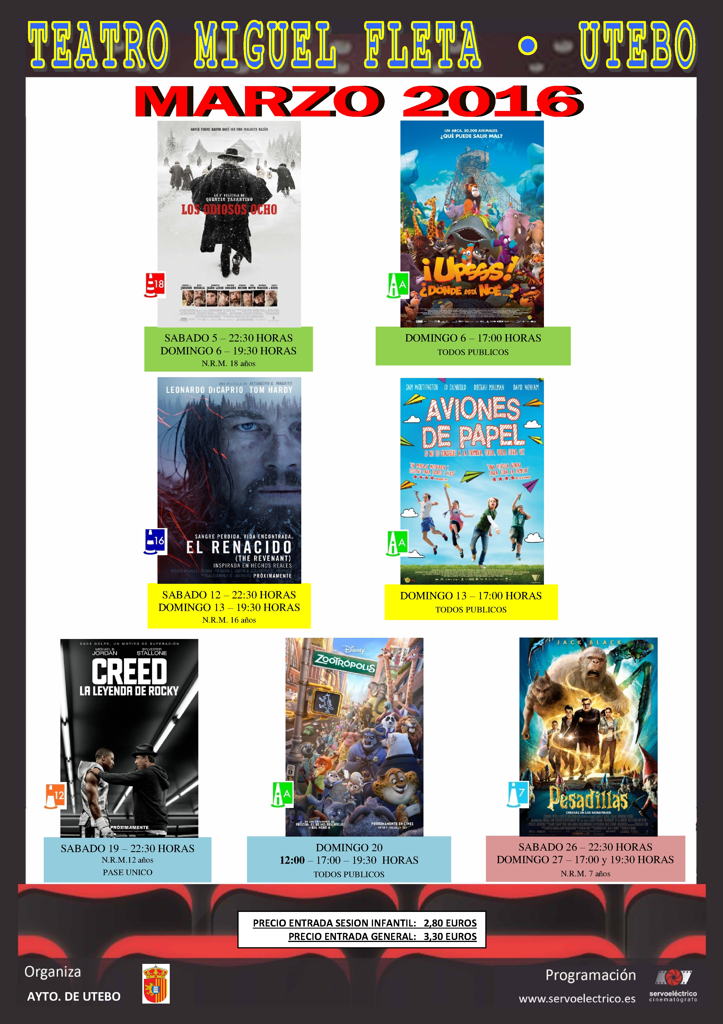 estrenos de cartelera marzo 2016
