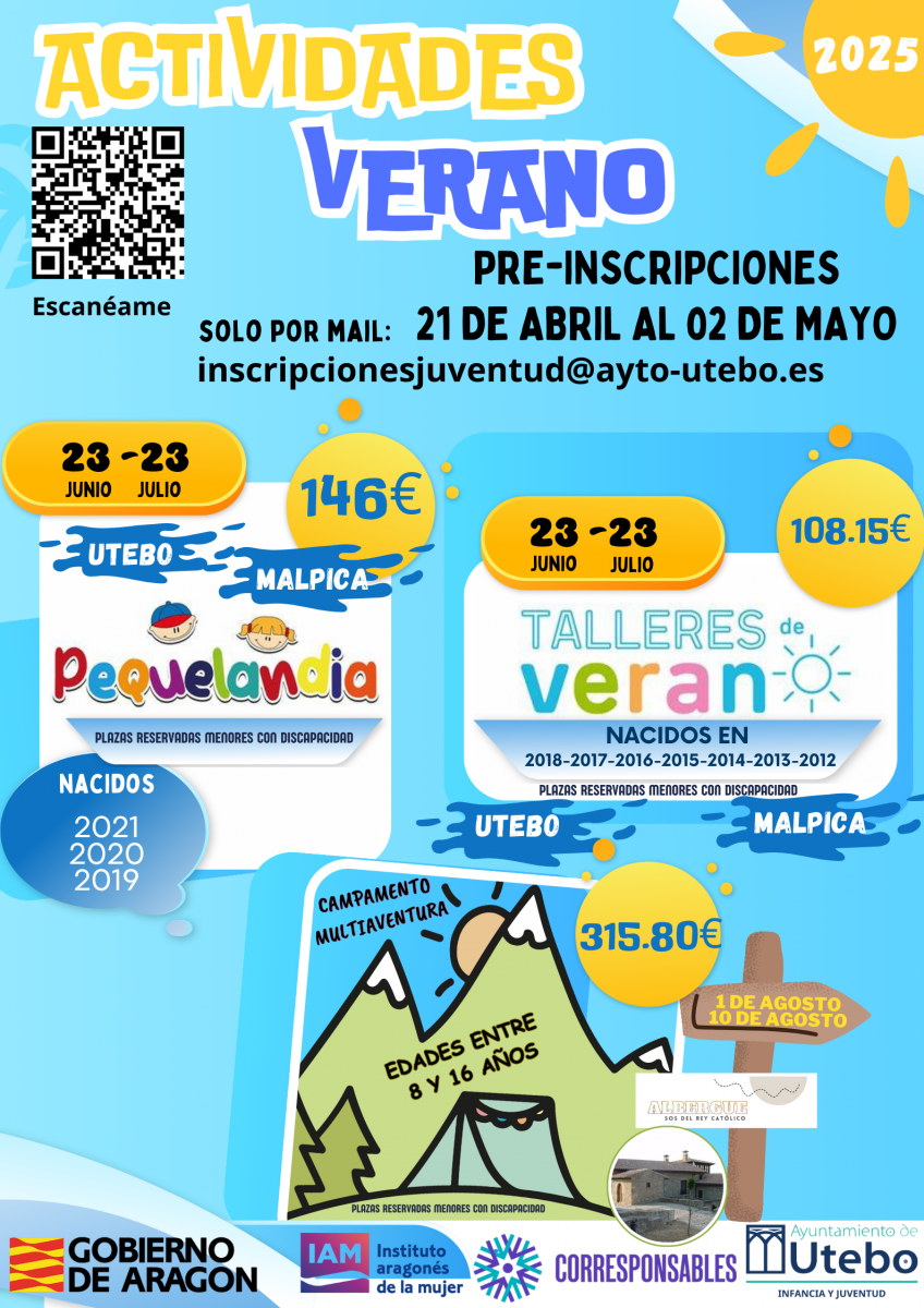 cartel actividades verano