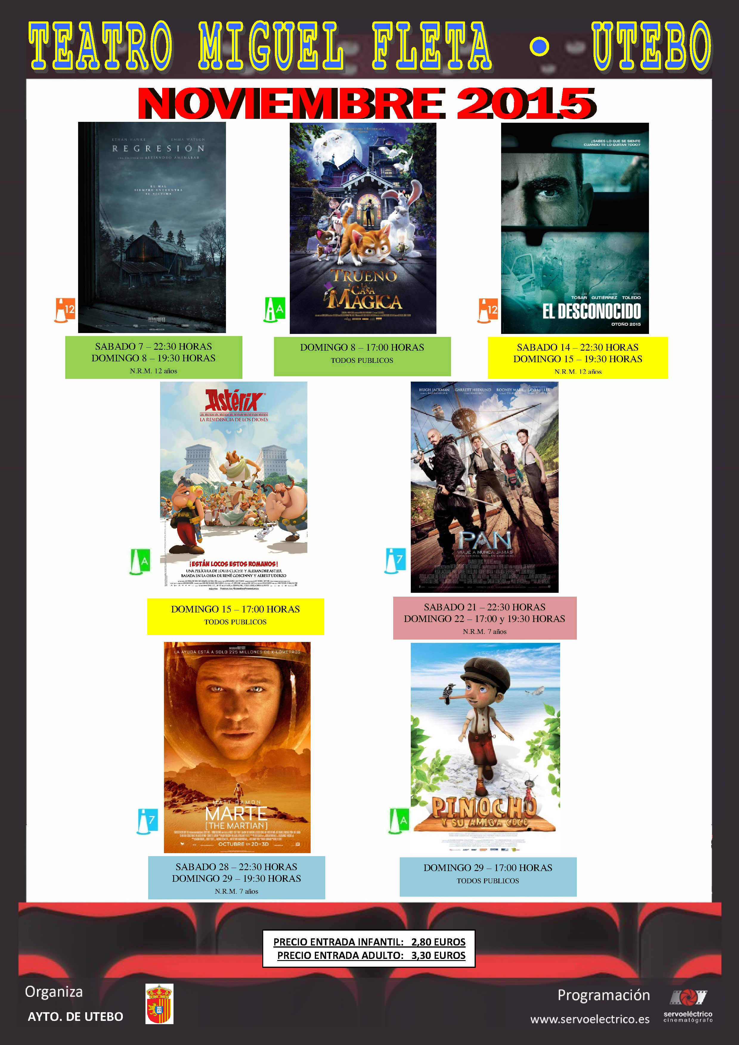 estrenos de cartelera noviembre 2015