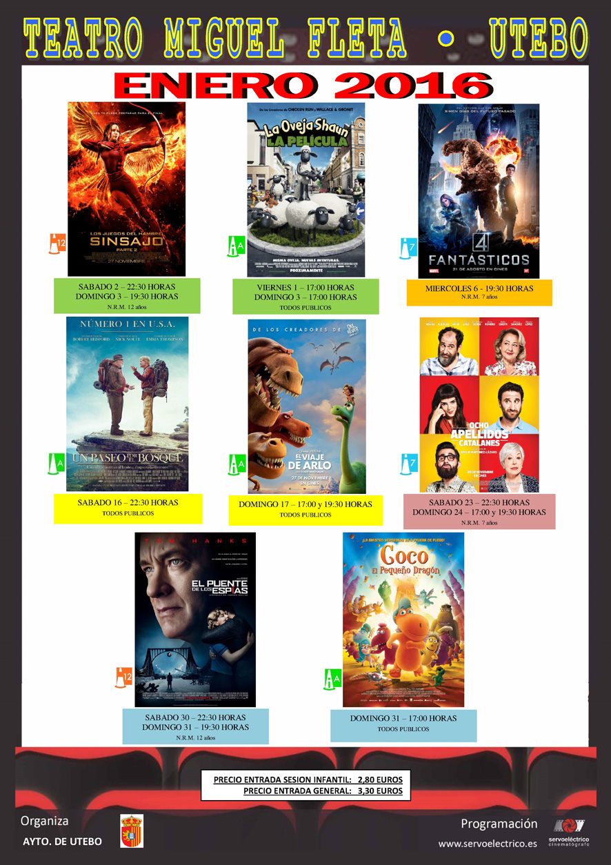 estrenos de cartelera enero 2016