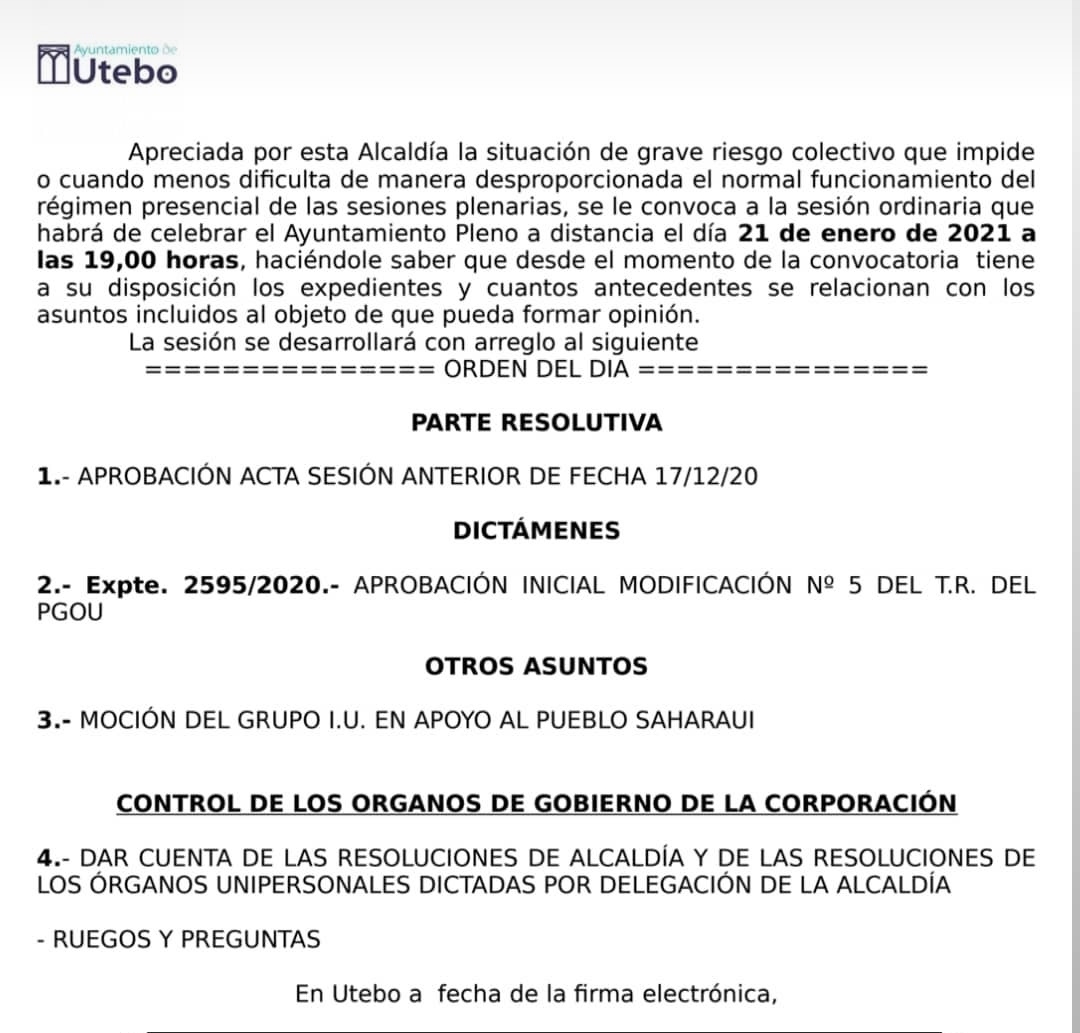orden día 